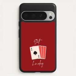 Get Lucky Set Of Cards  - Clean Girl Aesthetic Phone Case for Google Pixel 9 Pro XL