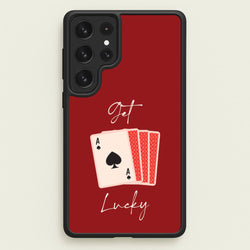Get Lucky Set Of Cards  - Clean Girl Aesthetic Phone Case for Galaxy S22 Ultra