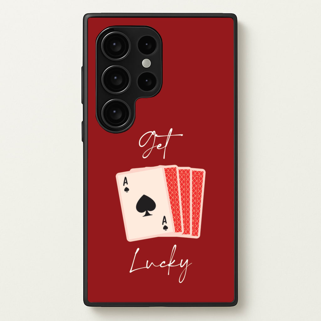 Get Lucky Set Of Cards  - Clean Girl Aesthetic Phone Case for Galaxy S24 Ultra