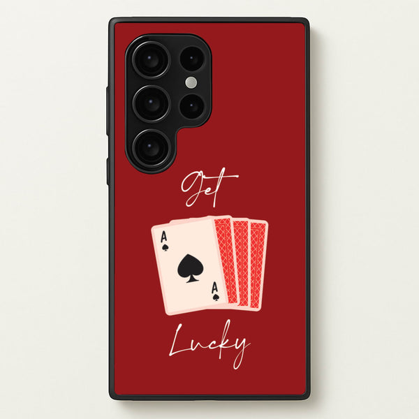 Get Lucky Set Of Cards  - Clean Girl Aesthetic Phone Case for Galaxy S24 Ultra