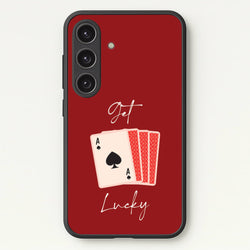 Get Lucky Set Of Cards  - Clean Girl Aesthetic Phone Case for Galaxy S24FE