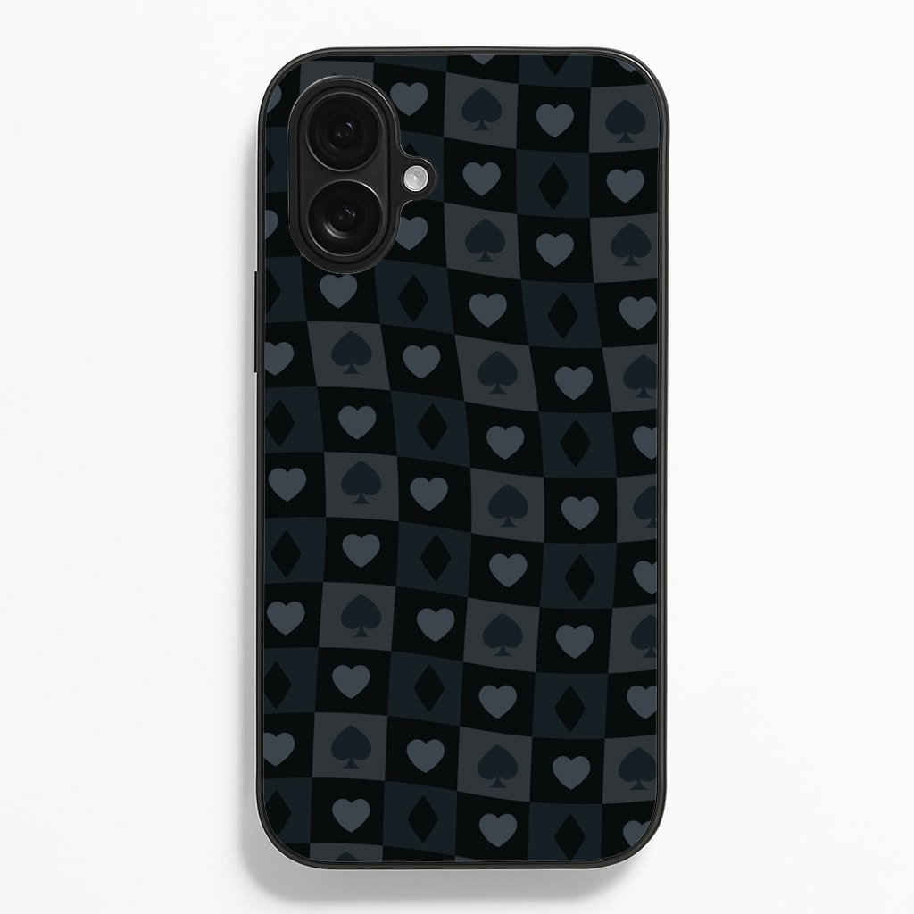 Card Suits Pattern Black Phone Case