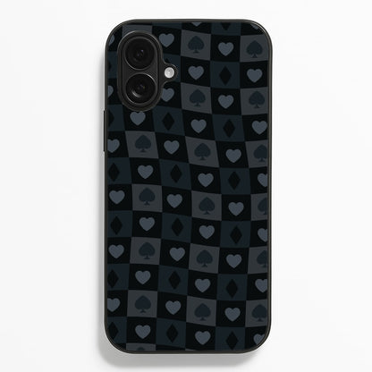 Card Suits Pattern Black Phone Case