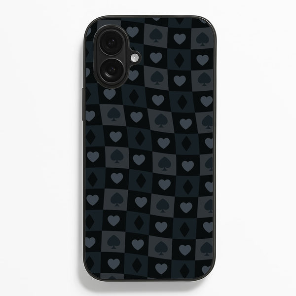 Card Suits Pattern Black Phone Case