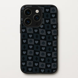 Card Suits Pattern Black  - Clean Girl Aesthetic Phone Case for iPhone 14 Pro