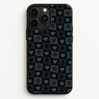Card Suits Pattern Black  - Clean Girl Aesthetic Phone Case for iPhone 11 Pro Max