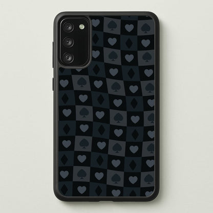 Card Suits Pattern Black  - Clean Girl Aesthetic Phone Case for Galaxy A41