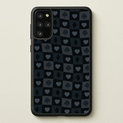 Card Suits Pattern Black  - Clean Girl Aesthetic Phone Case for Galaxy S20 Plus