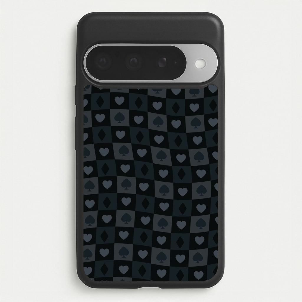 Card Suits Pattern Black Phone Case for Google Pixel 10 Pro XL