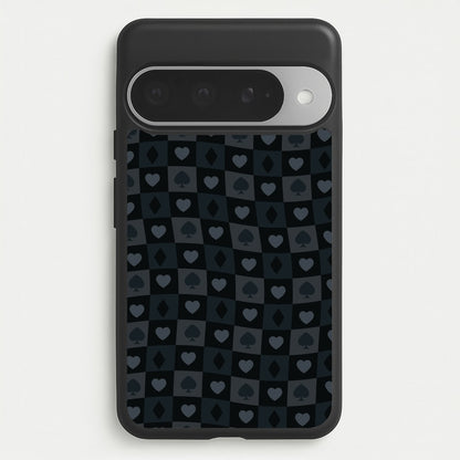 Card Suits Pattern Black Phone Case for Google Pixel 10 Pro XL