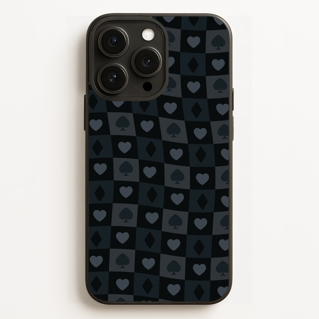 Card Suits Pattern Black  - Clean Girl Aesthetic Phone Case for iPhone 12 Pro Max