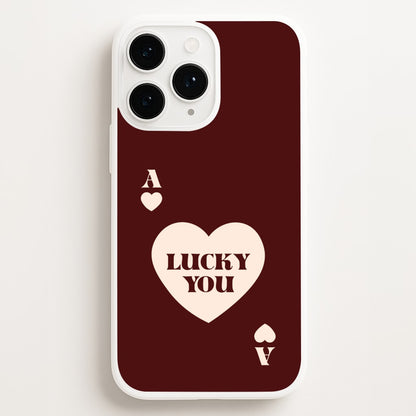 Ace Of Hearts Lucky You  - Clean Girl Aesthetic Phone Case for iPhone 12 Pro Max