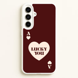 Ace Of Hearts Lucky You  - Clean Girl Aesthetic Phone Case for Galaxy A56