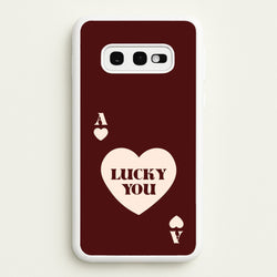 Ace Of Hearts Lucky You  - Clean Girl Aesthetic Phone Case for Galaxy S10e