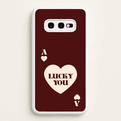 Ace Of Hearts Lucky You  - Clean Girl Aesthetic Phone Case for Galaxy S10e