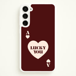 Ace Of Hearts Lucky You  - Clean Girl Aesthetic Phone Case for Galaxy S23
