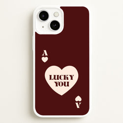 Ace Of Hearts Lucky You  - Clean Girl Aesthetic Phone Case for iPhone 13 Mini