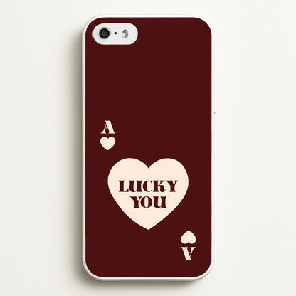 Ace Of Hearts Lucky You  - Clean Girl Aesthetic Phone Case for iPhone 5 / 5s / SE 2016