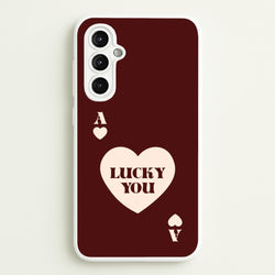 Ace Of Hearts Lucky You  - Clean Girl Aesthetic Phone Case for Galaxy A14
