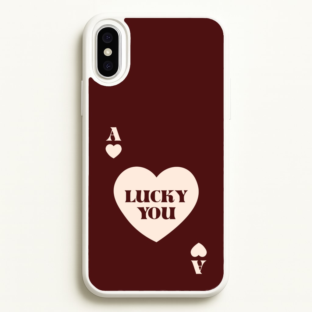 Ace Of Hearts Lucky You  - Clean Girl Aesthetic Phone Case for iPhone XS Max