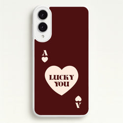 Ace Of Hearts Lucky You  - Clean Girl Aesthetic Phone Case for Galaxy S25 Edge