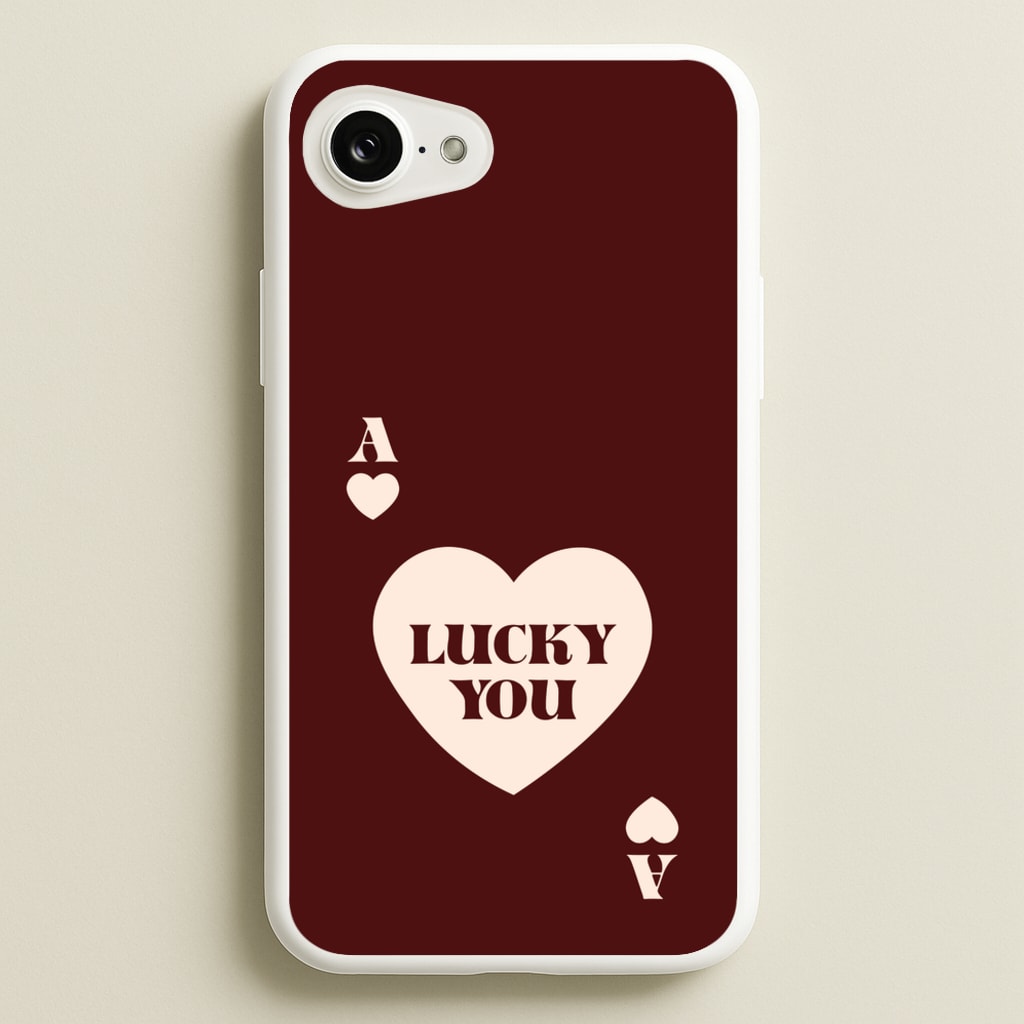 Ace Of Hearts Lucky You  - Clean Girl Aesthetic Phone Case for iPhone 16e