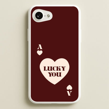 Ace Of Hearts Lucky You  - Clean Girl Aesthetic Phone Case for iPhone 16e