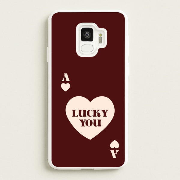 Ace Of Hearts Lucky You  - Clean Girl Aesthetic Phone Case for Galaxy S9