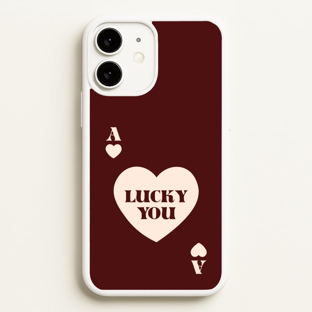 Ace Of Hearts Lucky You  - Clean Girl Aesthetic Phone Case for iPhone 11