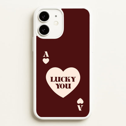 Ace Of Hearts Lucky You  - Clean Girl Aesthetic Phone Case for iPhone 11