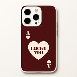 Ace Of Hearts Lucky You  - Clean Girl Aesthetic Phone Case for iPhone 15 Pro Max