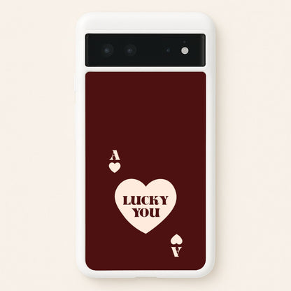 Ace Of Hearts Lucky You  - Clean Girl Aesthetic Phone Case for Google Pixel 6
