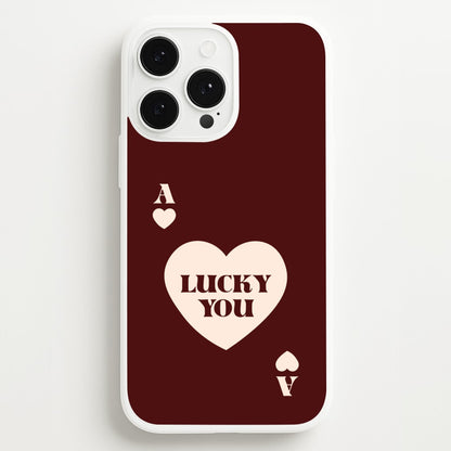 Ace Of Hearts Lucky You  - Clean Girl Aesthetic Phone Case for iPhone 13 Pro Max