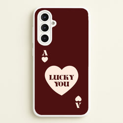 Ace Of Hearts Lucky You  - Clean Girl Aesthetic Phone Case for Galaxy A16