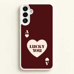 Ace Of Hearts Lucky You  - Clean Girl Aesthetic Phone Case for Galaxy A36