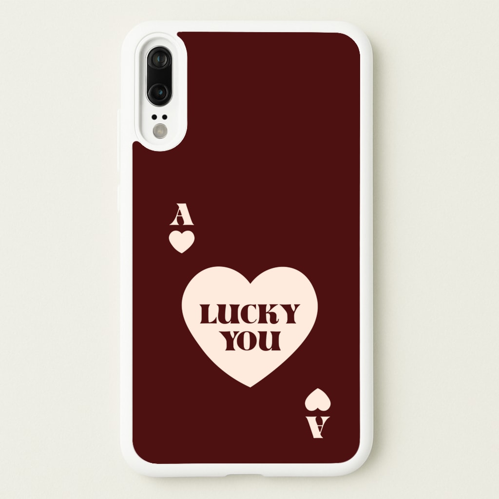 Ace Of Hearts Lucky You  - Clean Girl Aesthetic Phone Case for Huawei P20
