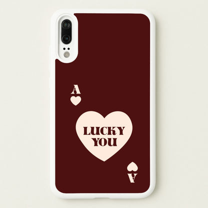 Ace Of Hearts Lucky You  - Clean Girl Aesthetic Phone Case for Huawei P20