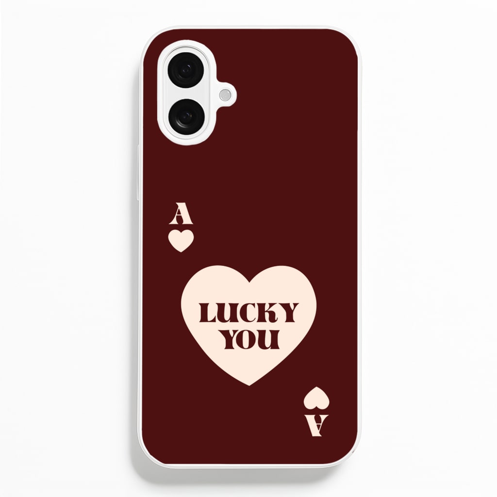 Ace Of Hearts Lucky You  - Clean Girl Aesthetic Phone Case for iPhone 16 Plus
