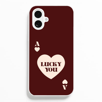 Ace Of Hearts Lucky You  - Clean Girl Aesthetic Phone Case for iPhone 16 Plus