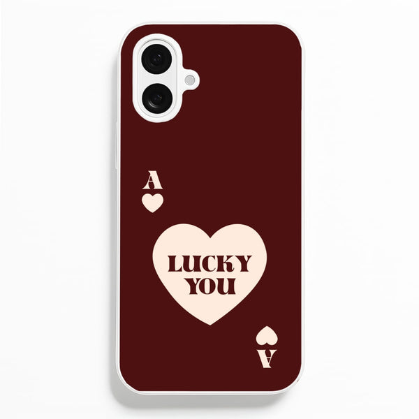 Ace Of Hearts Lucky You  - Clean Girl Aesthetic Phone Case for iPhone 16 Plus