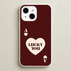 Ace Of Hearts Lucky You  - Clean Girl Aesthetic Phone Case for iPhone 14