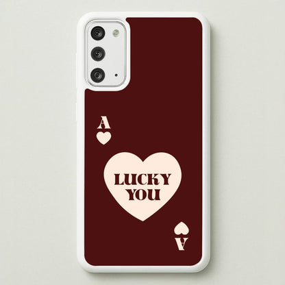 Ace Of Hearts Lucky You  - Clean Girl Aesthetic Phone Case for Galaxy Note 20