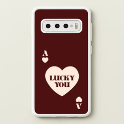 Ace Of Hearts Lucky You  - Clean Girl Aesthetic Phone Case for Galaxy S10 Plus