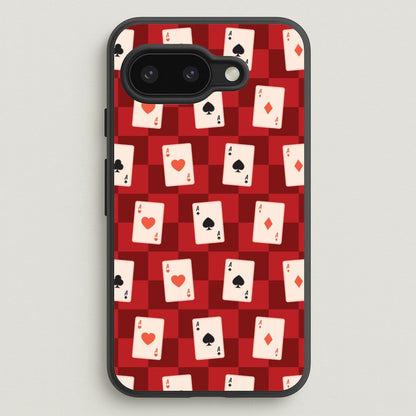 Card Deck Checkered Pattern   - Clean Girl Aesthetic Phone Case for Google Pixel 9a