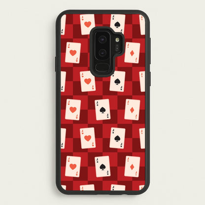 Card Deck Checkered Pattern   - Clean Girl Aesthetic Phone Case for Galaxy S9 Plus