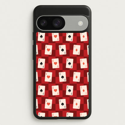 Card Deck Checkered Pattern   - Clean Girl Aesthetic Phone Case for Google Pixel 9 / 9 Pro