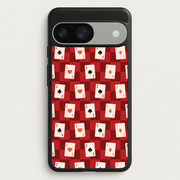 Card Deck Checkered Pattern   - Clean Girl Aesthetic Phone Case for Google Pixel 9 / 9 Pro