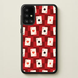 Card Deck Checkered Pattern   - Clean Girl Aesthetic Phone Case for Galaxy A71