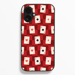 Card Deck Checkered Pattern   - Clean Girl Aesthetic Phone Case for iPhone 16 Plus