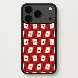 Card Deck Checkered Pattern Phone Case for iPhone 17 Pro Max